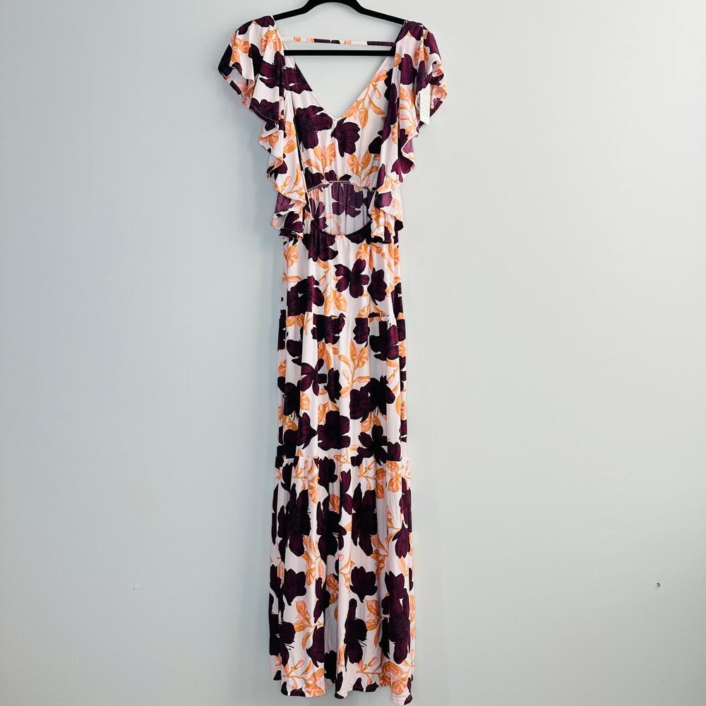 NEW Maaji Open Back Ruffle floral maxi dress NWT - Picture 7 of 9